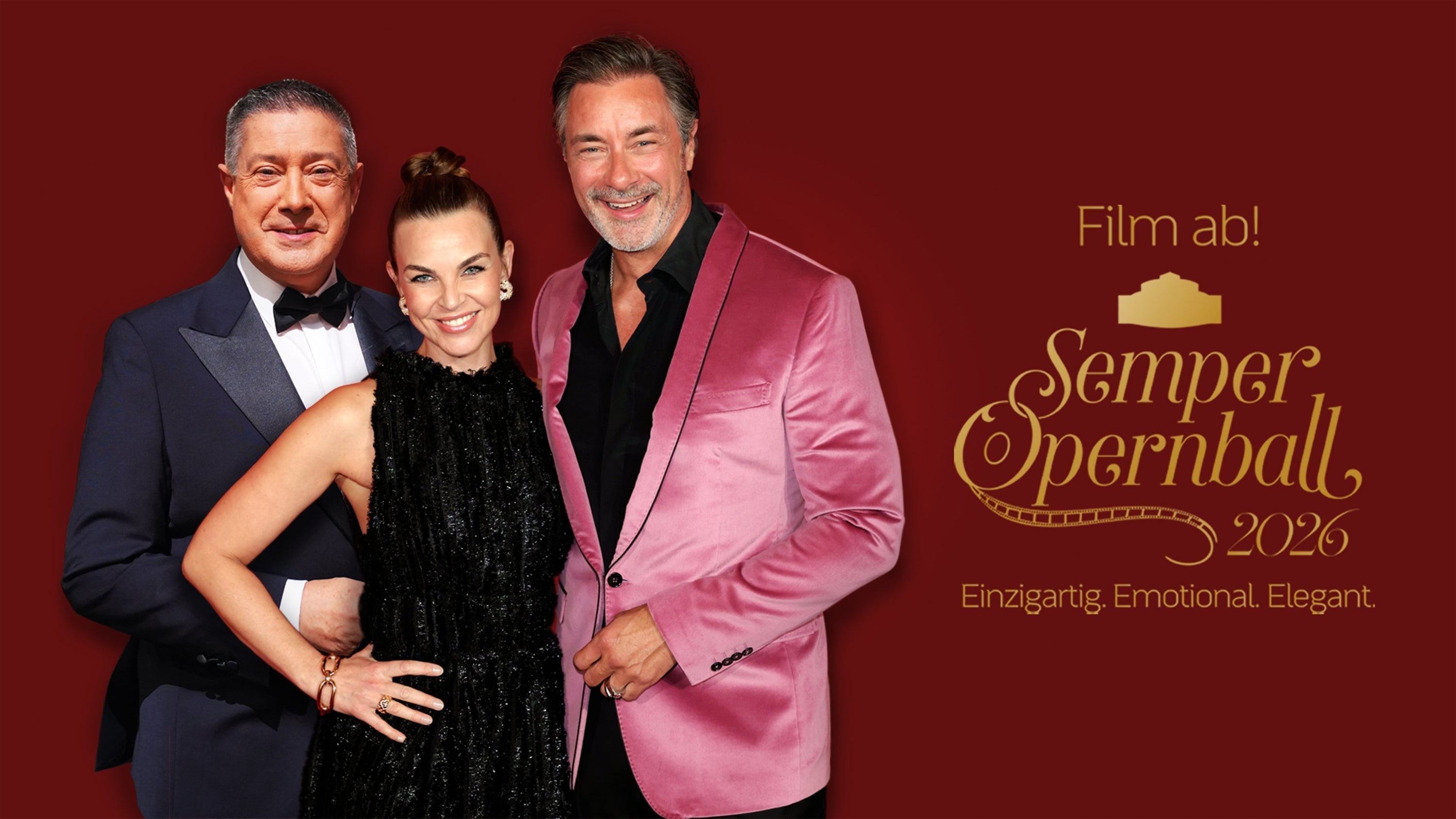 Hochkarätig besetzt: Unser Moderations-Trio des SemperOpernballs 2026!